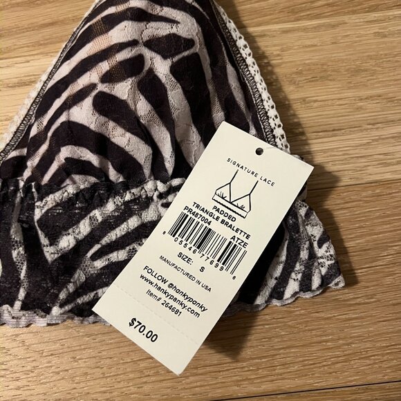 NWT Hank Panky Signature Lace Set Zebra Print Size Small - Picture 4 of 4